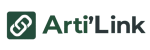 Logo Artilink Vert sapin et gris anthracite